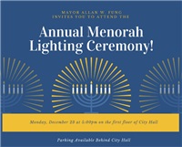 Monday, December 23, at 5:00pm on the first floor of City Hall